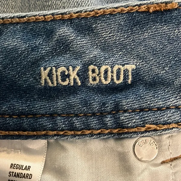 American Eagle Super Stretch Kick Boot Jeans, Size 14 - Image 6