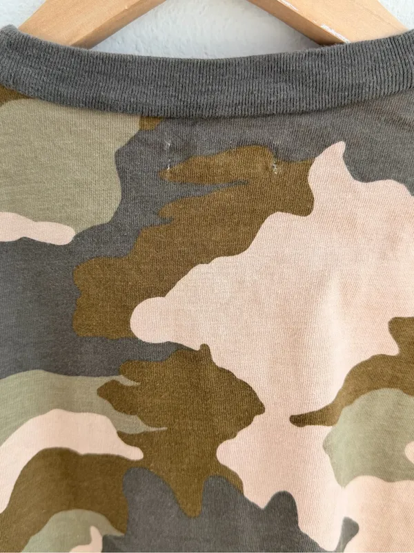 Madewell Cottontail Camo Easy Crop Tee Shirt Bunny Rabbit Pocket Top - Image 7