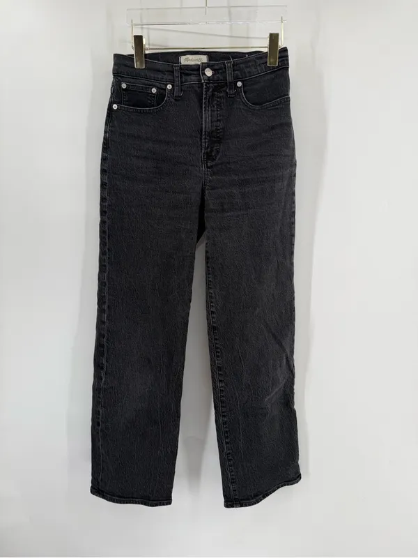 Madewell washed black The Perfect‎ Vintage Wide-Leg Jean size 26 - Image 3