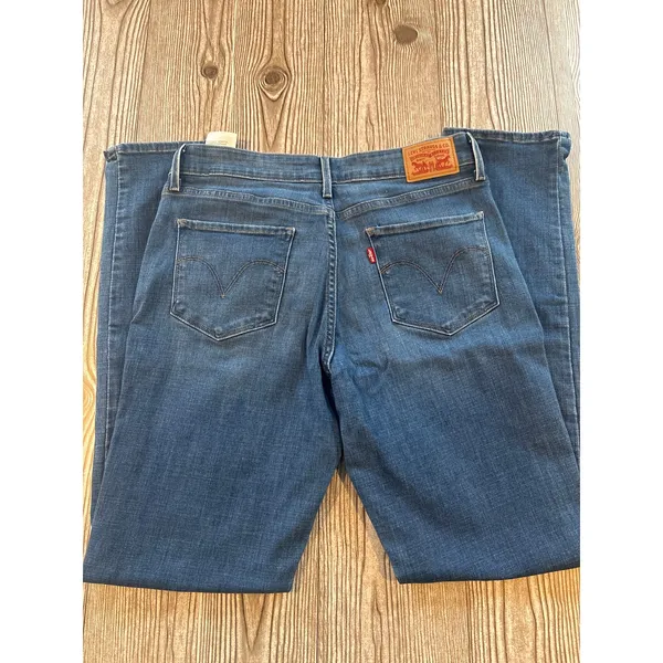 LEVI’S mid rise skinny denim embroidered flower jeans Women’s size 31 - Image 6