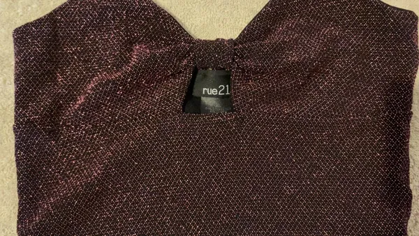Rue 21 Dark Purple Sparkly Cut Out Top - Image 2