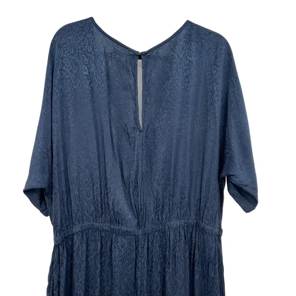 Anthropologie Maeve Jaqueline Jacquard Jumpsuit Leopard Print Navy Blue Size‎ XL - Image 10