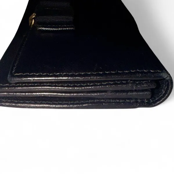 Salvatore Ferragamo Black Leather Long Wallet - Image 7