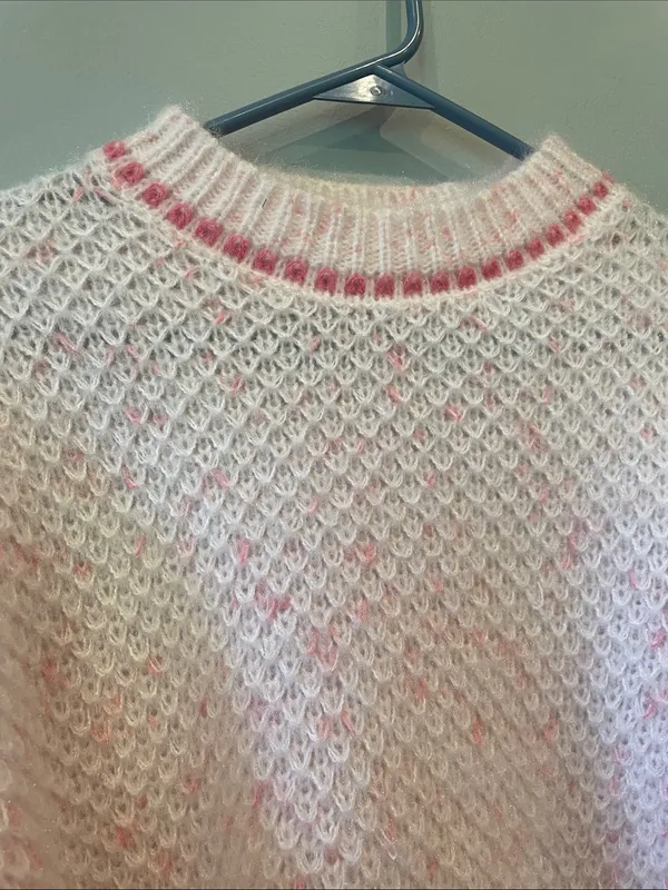 Cozy soft Pink Crewneck Knit Sweater - Women - Image 3