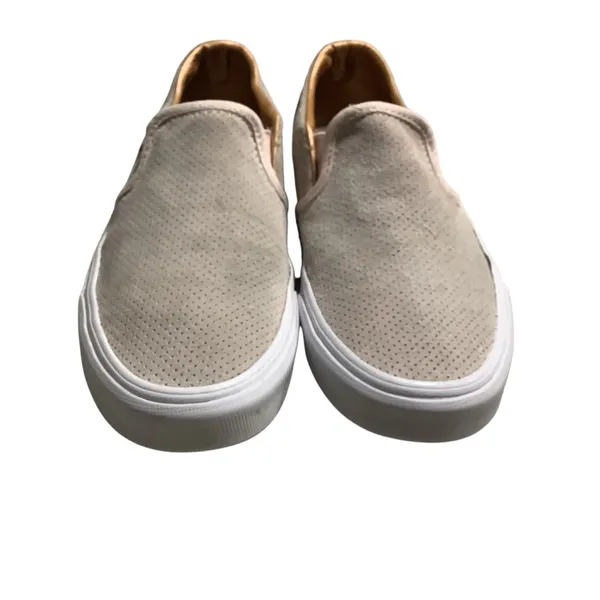 Vans Women's Beige Slip-On Sneakers, Size 7 - Image 7