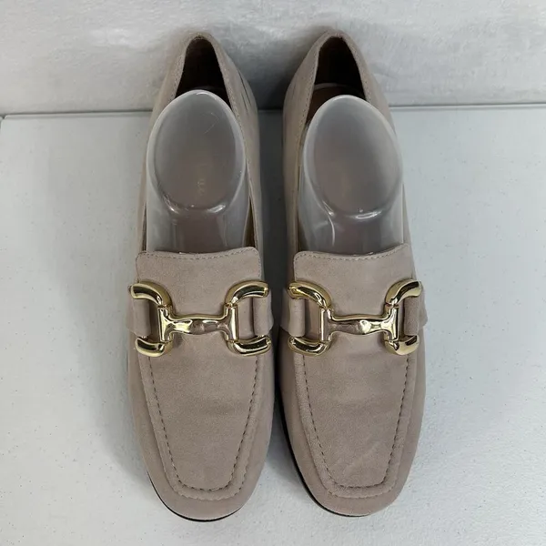 Diba True Size 10 About It Slip On Loafers Suede Leather Beige 54925 Appel Crisp - Image 6