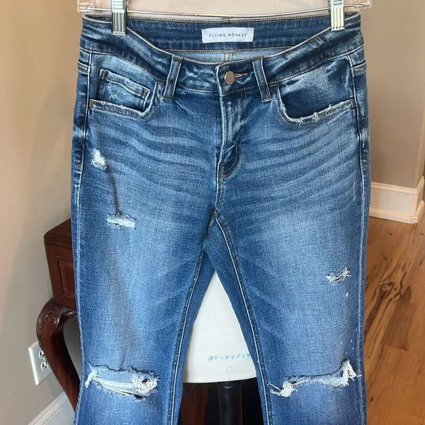 Flying Monkey Comfy Distressed Jeans - Image 5