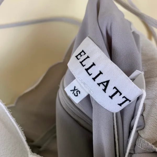 Elliatt Size XS Taupe Elation Ruffle Midi Dress - Image 7