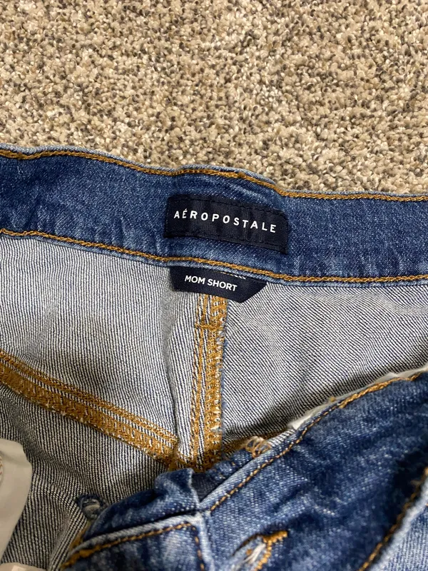 Aeropostale Blue Distressed Jean Shorts High-Waisted - Image 6