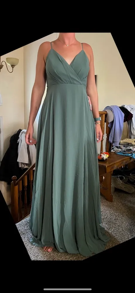 Birdy Grey Green ( Sea Glass) Bridesmaid Dress - Image 5