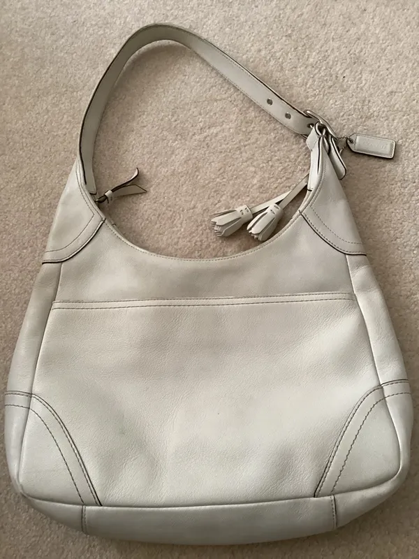 Coach White Hamilton Tassel Hobo Vintage - Image 2