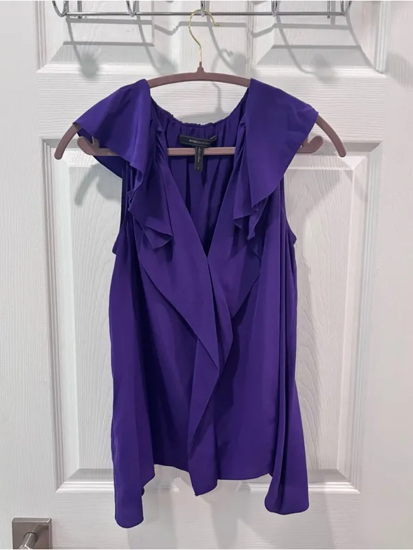 BCBG Max Azria Drea‎ Silk Blouse Size Small - Image 3