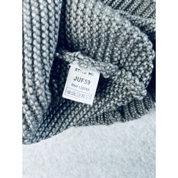 Women’s Poll Grey‎ Chunky Pullover Knit Sweater Oversized Medium Large - Image 5