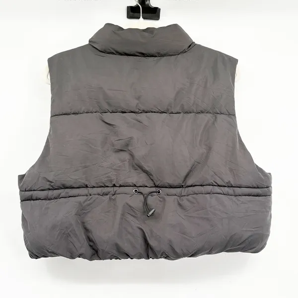 Altar'd State Womens Black Cropped‎ Puffer Cinch Back Gorpcore Outdoor Vest XL - Image 8