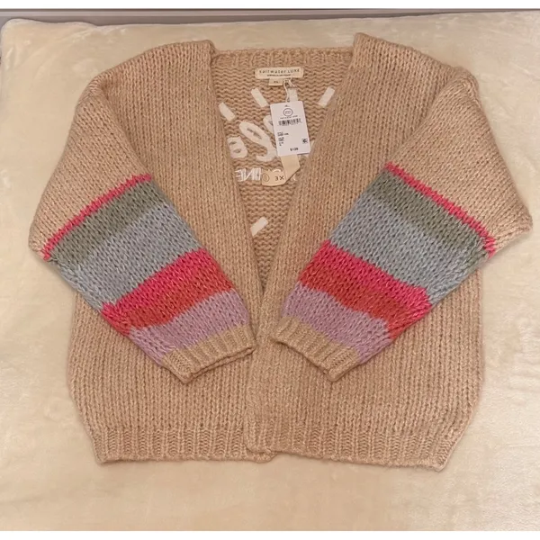 Saltwater Luxe NWT Hello Sunshine Chunky Knit Cardigan Camel XL - Image 5