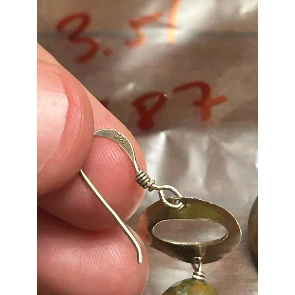 925 sterling silver earrings 3.51g h87 - Image 4