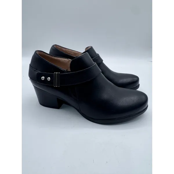 Soul‎ Naturalizer 6M Black Booties Women's Chaylee Block Heel Side Zip - Image 2