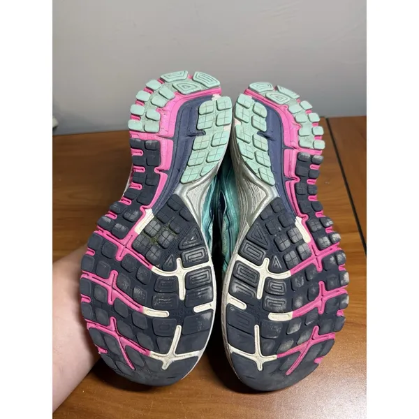 Brooks‎ Adrenaline GTS-16 Blue Green Pink Women's Sz 10.5 Metallic Running Shoe - Image 5