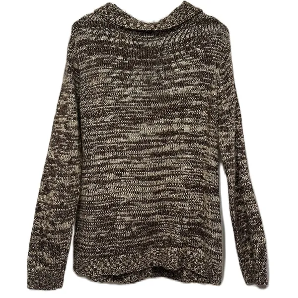 Carol Rose Cardigan Knit Sweater Size Large Brown Cream Button‎ Down - Image 2