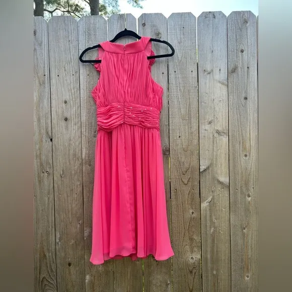 JS Boutique Barbie pink formal dress ruffle size 4 rhinestone‎ prom dance - Image 10