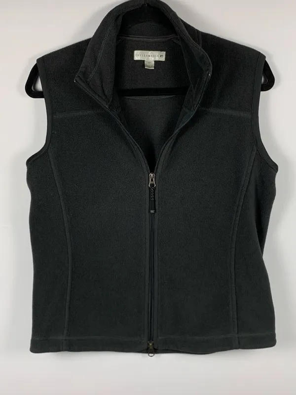 Cutter & Buck Fleece Vest Women Petite Small Black Full Zip Golf Outdoor - Image 2