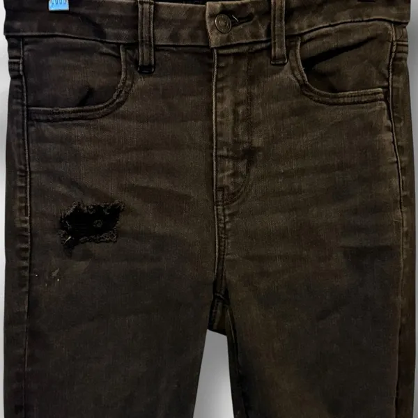 American Eagle‎ Super Hi-Rise Black Destroyed Jeans - Image 2