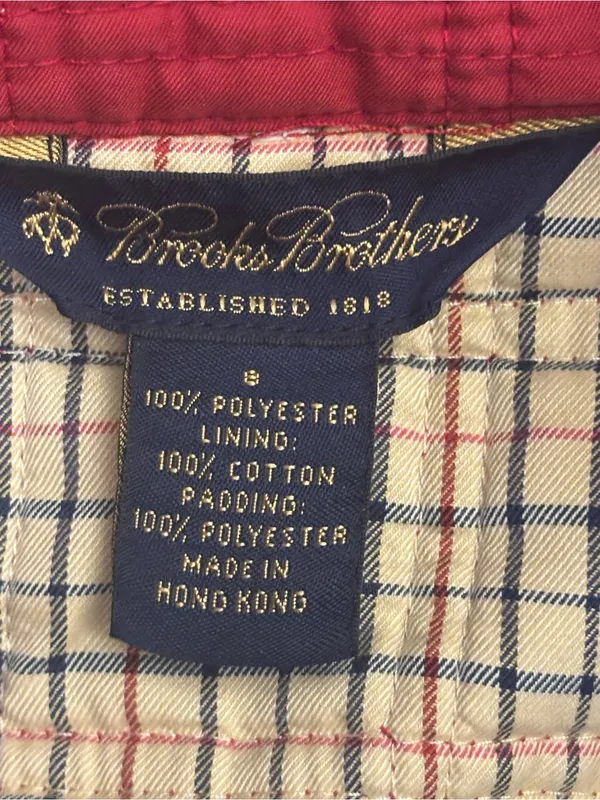 Brooks Brothers Women’s Size 8 Red Quilted Plaid Lined Barn Jacket Coat - Image 4