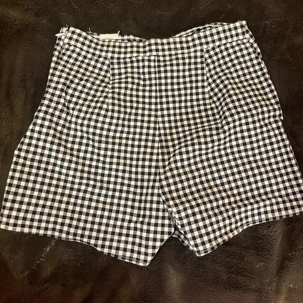 Hollister Gingham Skort Black White - Image 3