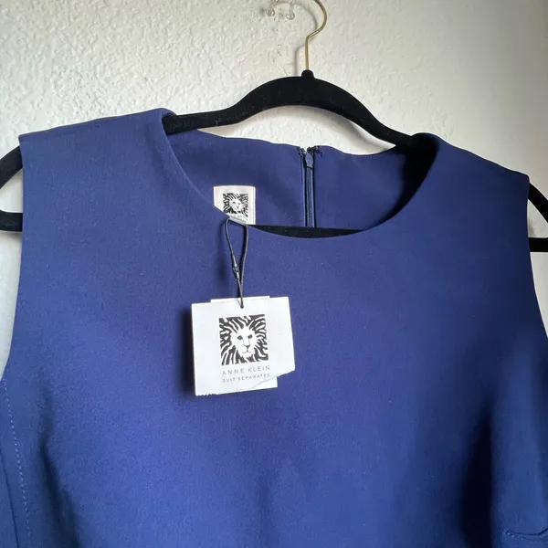 Anne Klein Navy Sheath Dress - Image 6