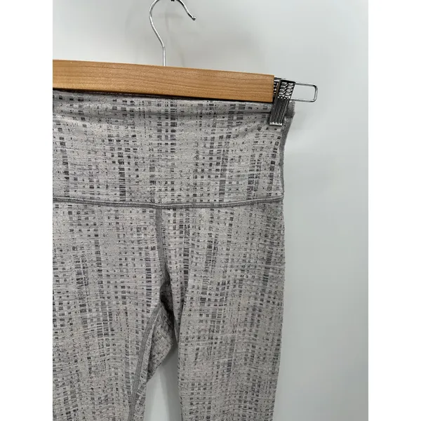 Lululemon Wunder Under‎ Crop High Rise Action Jacquard Leggings Women's Size 2 - Image 5