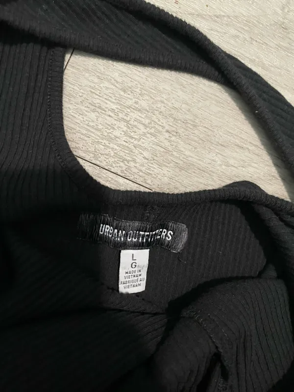 Urban Outfitters Black Ribbed Halter Maxi Dress - Image 2