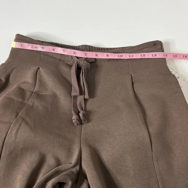 RISEN Drift Brown Wide Leg Jogger Pants Size Small Drawstring Elastic Waist - Image 6