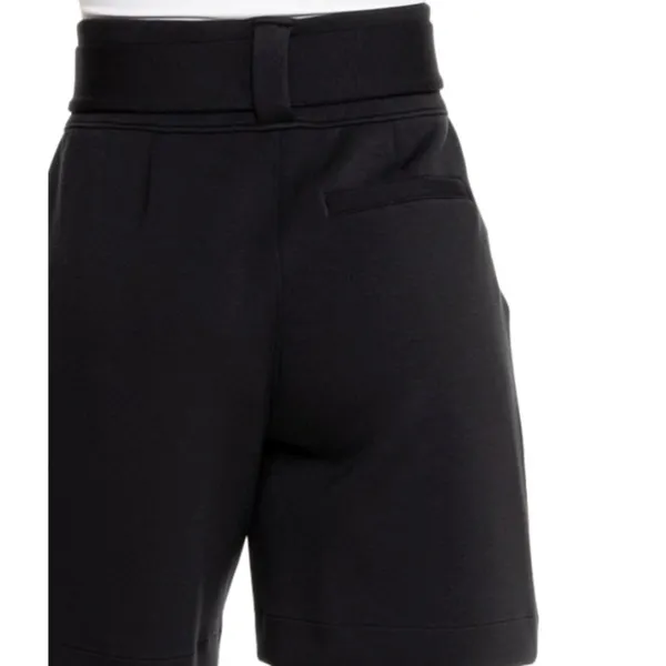 Spanx AirEssentials Bermuda Short Very Black High-Rise Waist Tie-Waist Belted XS - Image 4