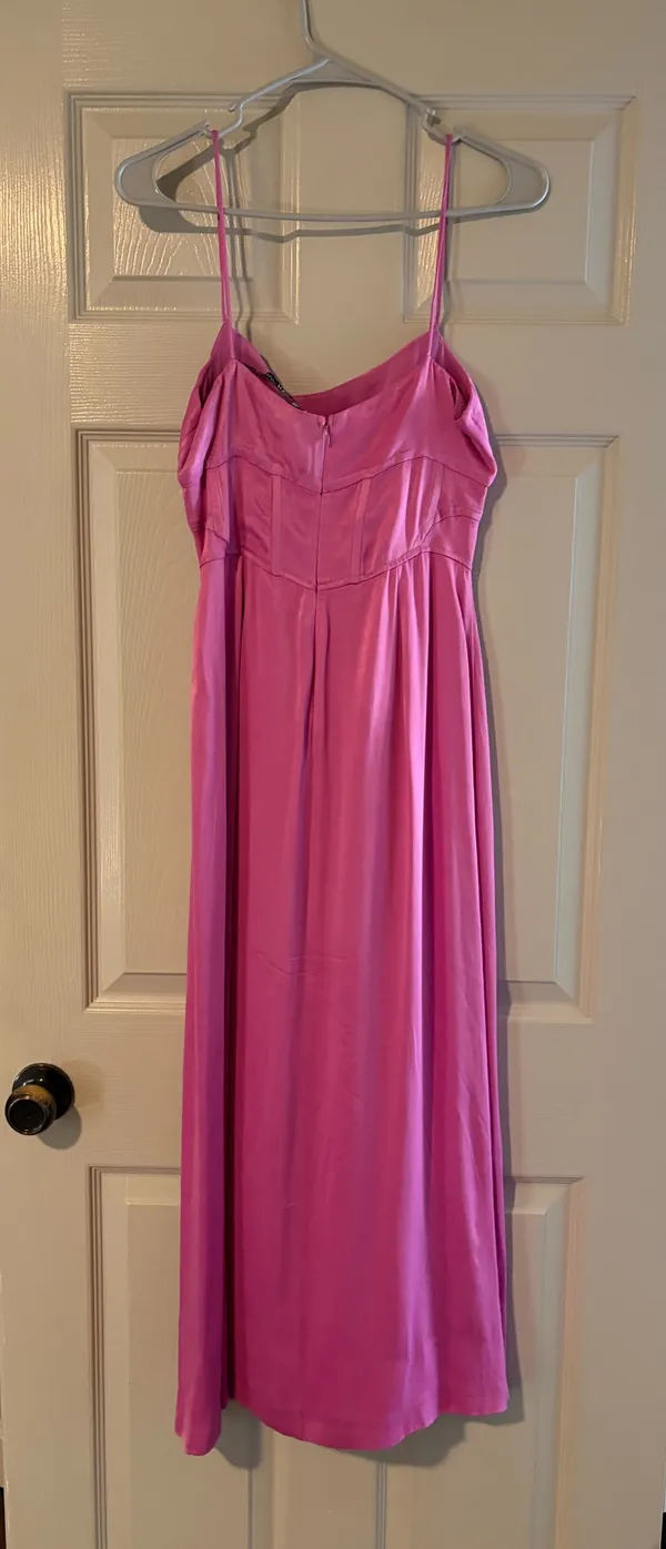 ZARA midi dress Satin EffectCorset Maxi Party Wedding Cocktail bridal shower - Image 3