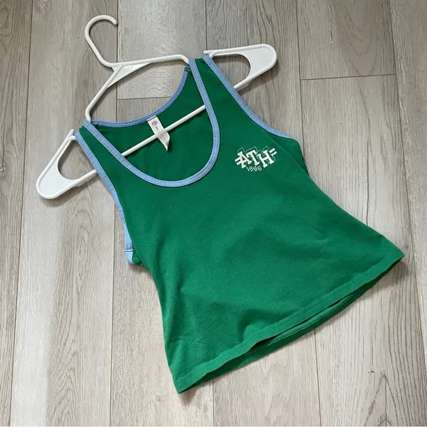 Anthropologie Tank Top sporty daily practice womens Green (xxsmall) preppy - Image 4