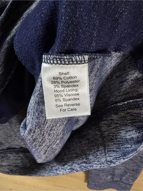 Vera Bradley Blue Spacedye Lace-Up Hooded Pullover Top - Image 8