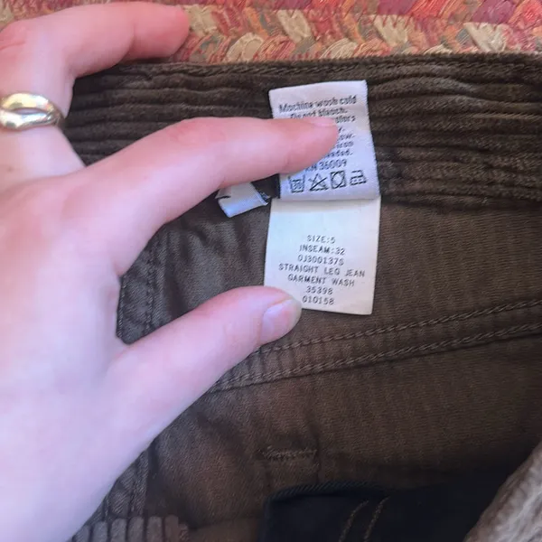 Vtg Calvin Klein Jeans Chocolate Brown Corduroy Pants - Image 4