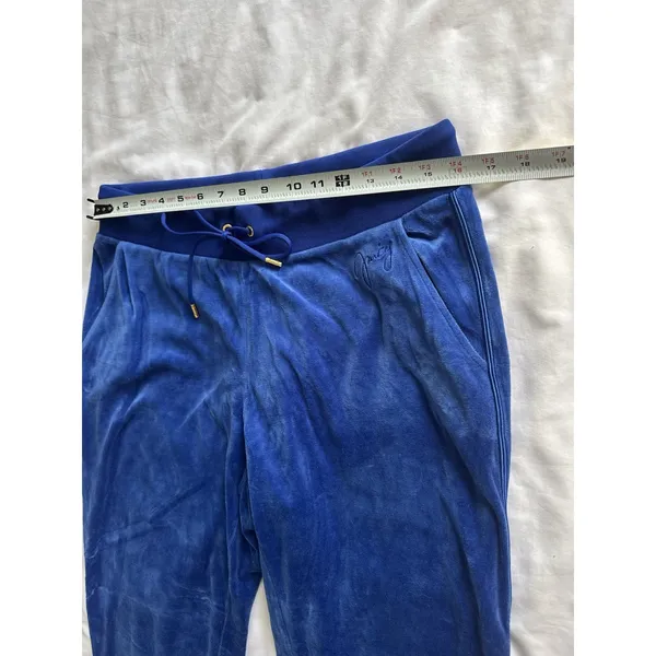 Juicy Couture Velour Pants Jogger Royal Blue Women's Large Y2k Athleisure Sport - Image 6