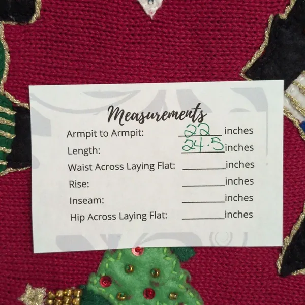 VTG Heirloom Collectibles Red Christmas Dog Applique Cardigan Sweater Size M - Image 8