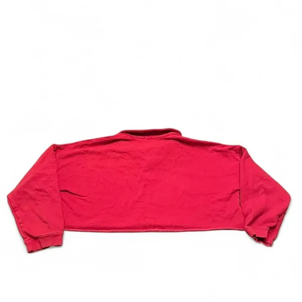John Galt Brandy Melville Sweatshirt Women's OS Red Polo Rugby Cropped Shirt - Image 5