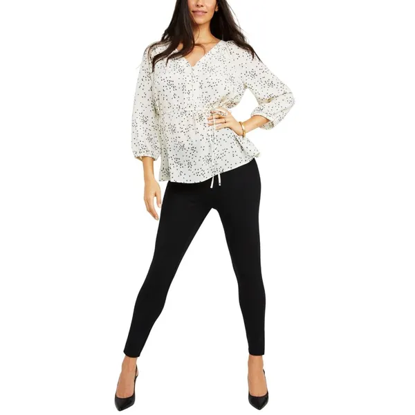 Mama Prima by Motherhood Maternity Ponte Maternity Postpartum Leggings Black L - Image 5