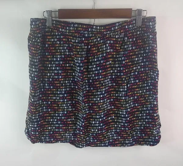 Merona L Rainbow Chicklets Walking Running Golf Pickleball Mini Skirt - Image 2