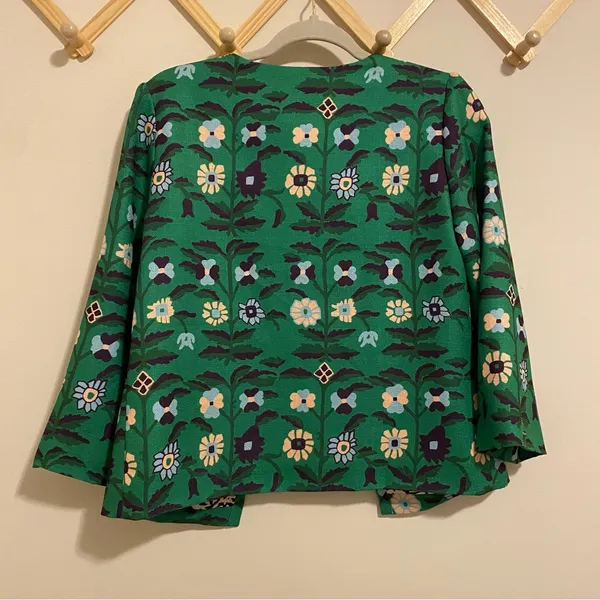 CK Bradley Green Floral Bolero Blazer size Small - Image 8
