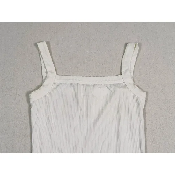 Reformation Rochelle Ribbed Tank Top Size XS Ivory White Minimalist Layering - Image 5