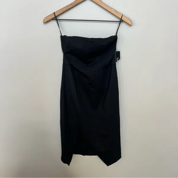 Lulu’s Jazzie Black Strapless Bodycon Dress NWT Size Small LBD - Image 3