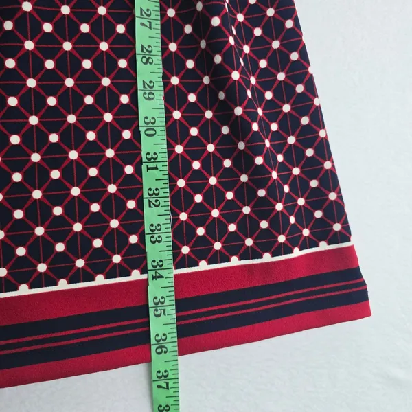 Banana Republic NWT Womens‎ Navy Red Geometric Sleeveless Shift Dress Medium - Image 7