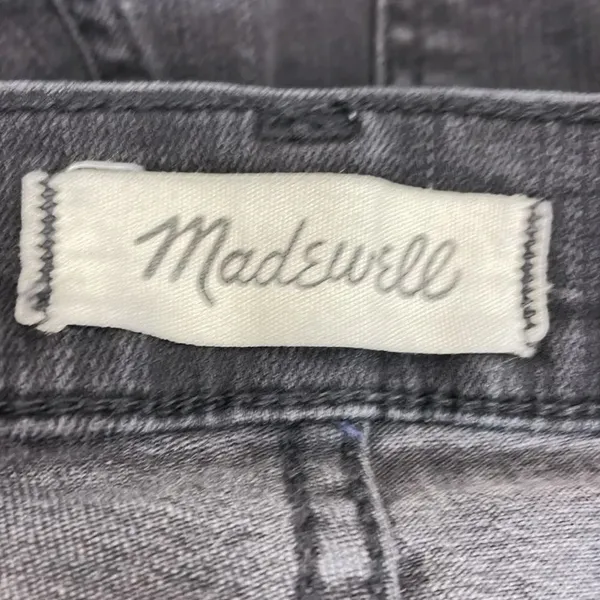 Madewell 9” Mid Rise Black Women’s Jeans Button Fly raw hem waist 25” - Image 7