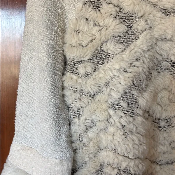 Anthropologie Amadi Texture-Stitched Calista Faux Fur Moroccan Sweatshirt Top - Image 4