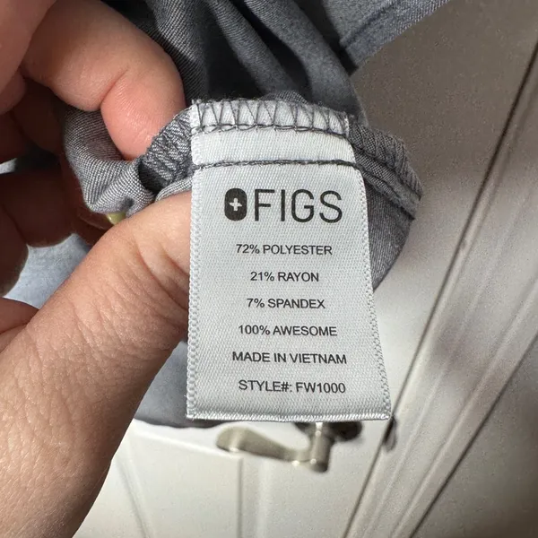 FIGS Womans Catarina One-Pocket Scrub‎ Top Gray Size XL - Image 4