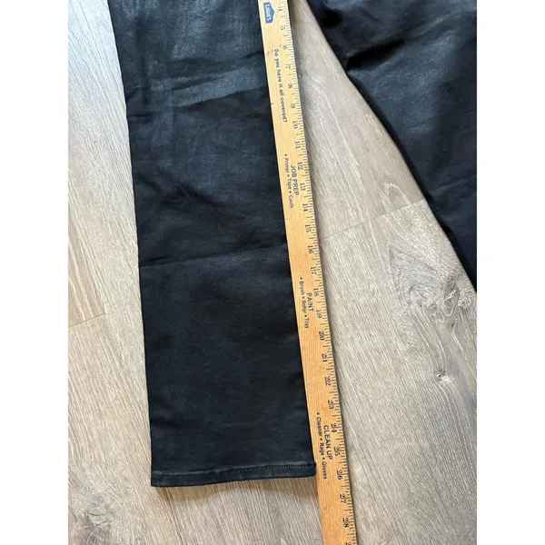 Good American Good Classic Coated Jeans Women's 14/32 Black‎ Stretch High Rise - Image 3